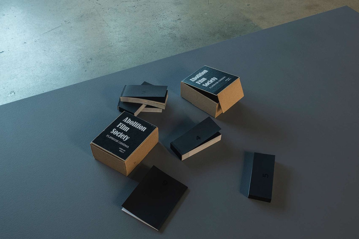 Kriss Li, installation view of the exhibition Abolition Film Society v2: Flipbook Cinema, Dazibao, 2024. Photo: Matthiew Brouillard